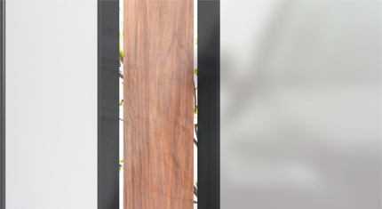 Zen Walnut Sandblasted glass